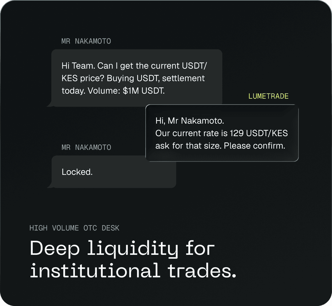 HIGH VOLUME OTC DESK